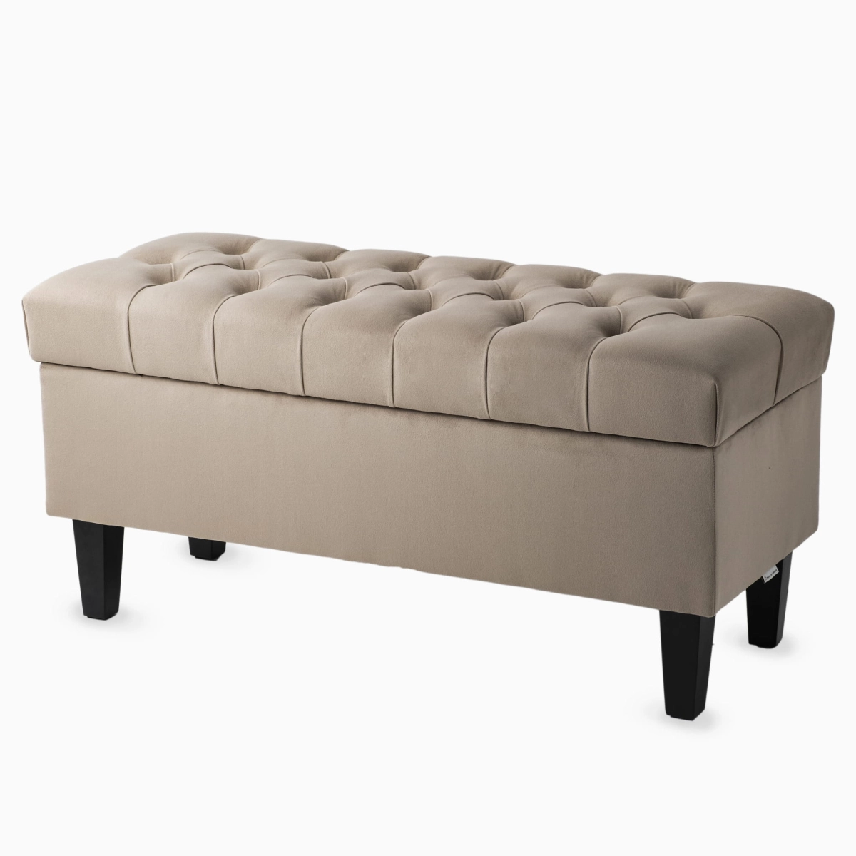 Pouf latte grande trapuntato con vano portaoggetti