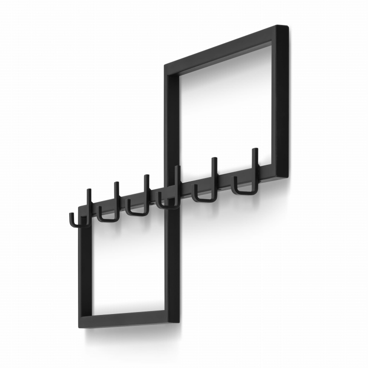 Appendino decorativo in acciaio nero per il corridoio, pratico ed esteticamente gradevole