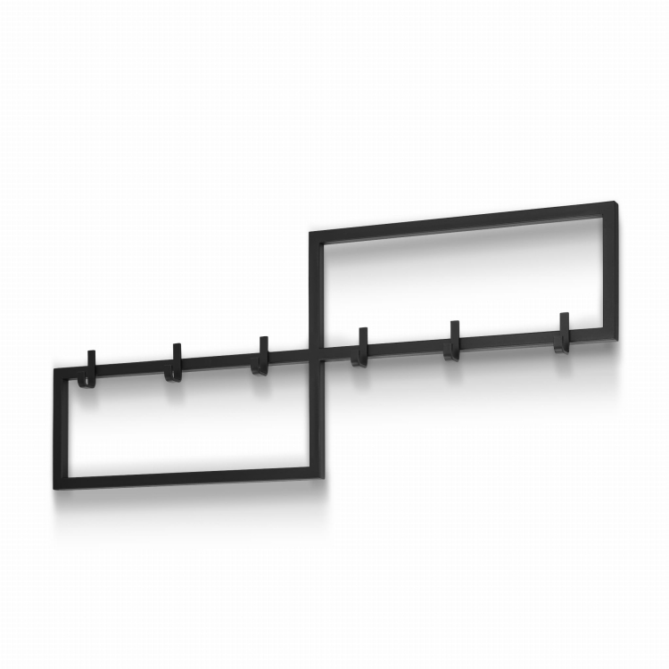 Appendino decorativo nero in acciaio per il corridoio, moderno e decorativo