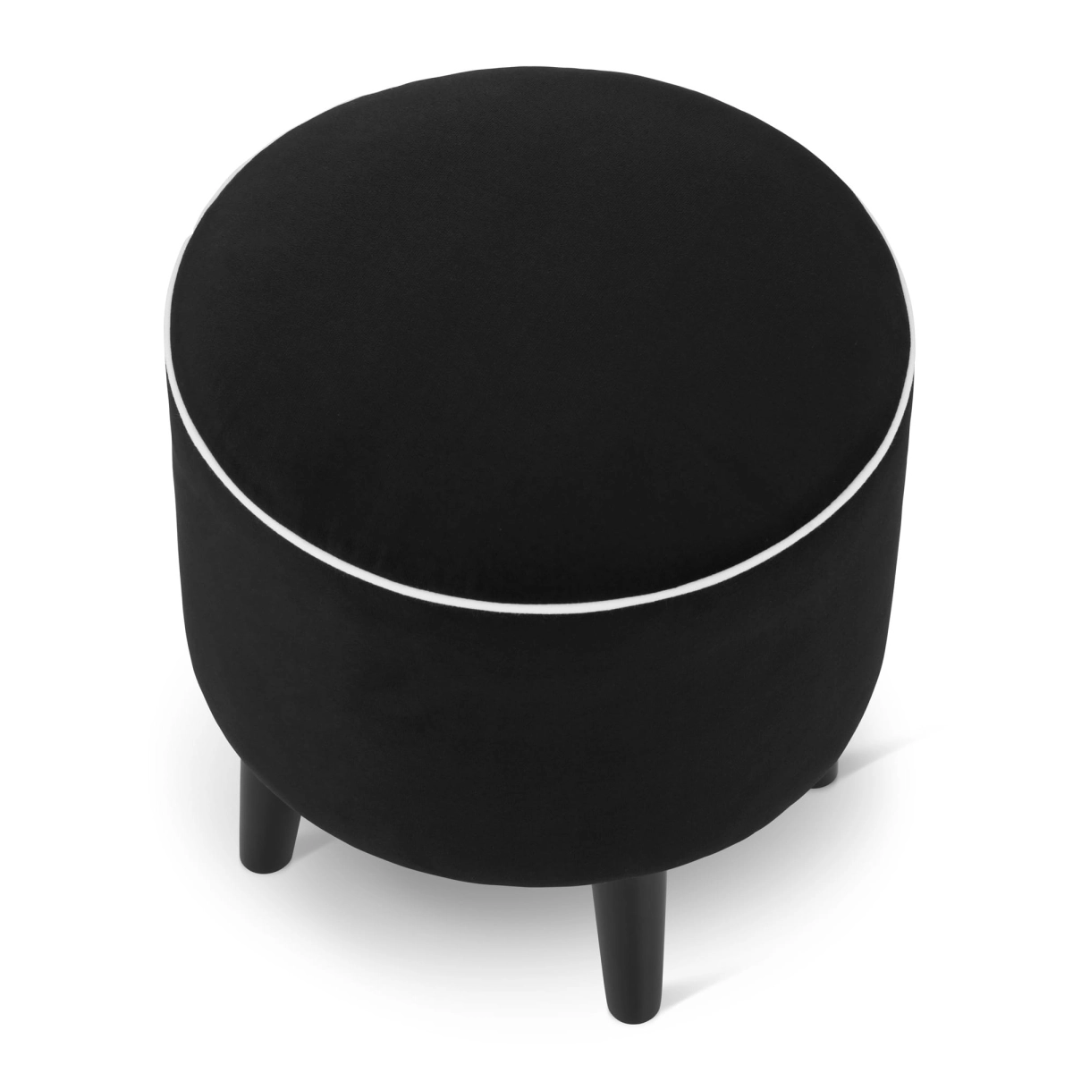 pouf rotondo nero