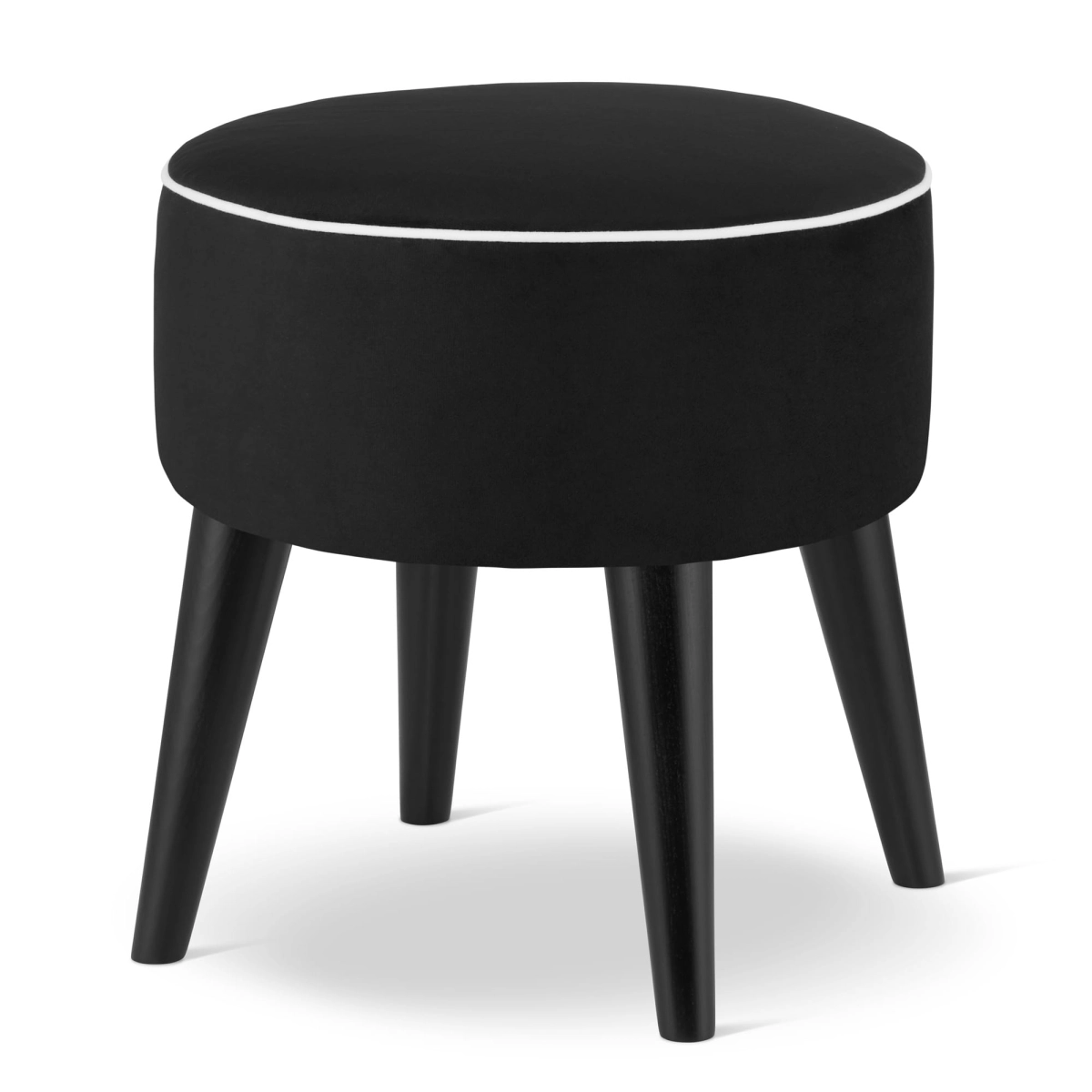 pouf rotondo nero