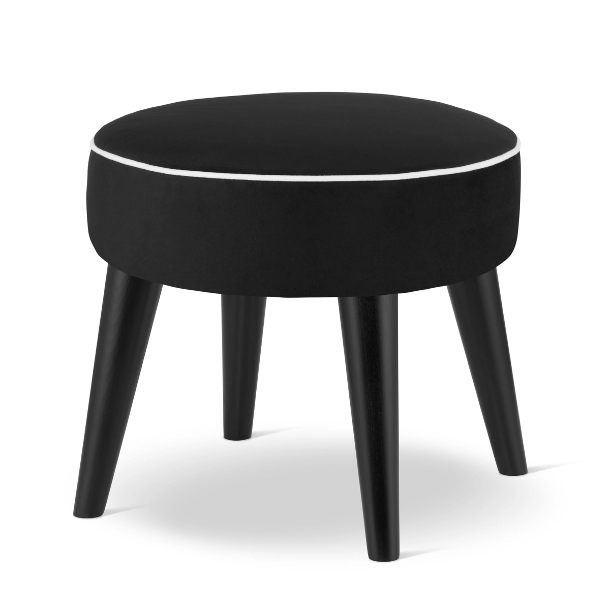 pouf rotondo nero