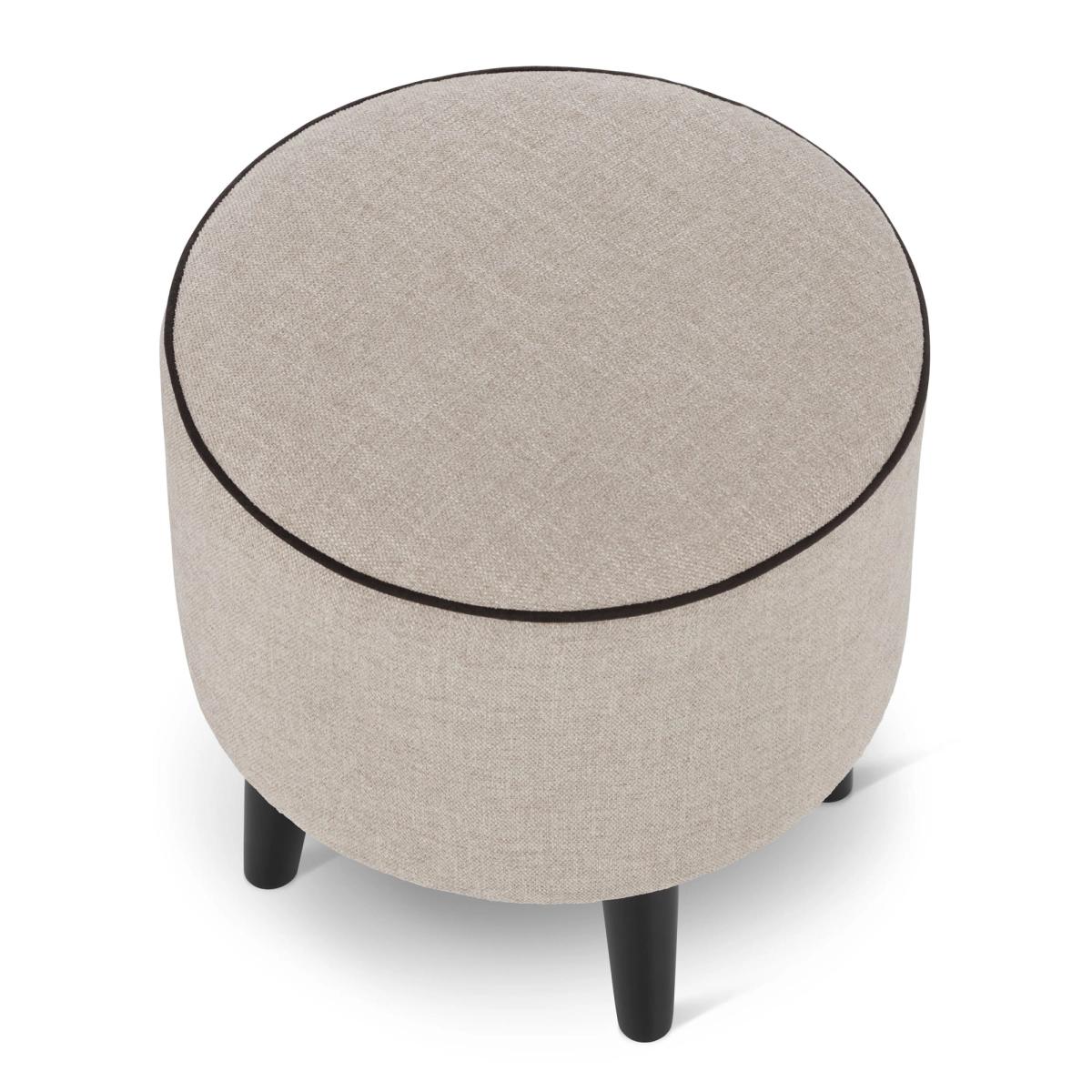 pouf rotondo beige