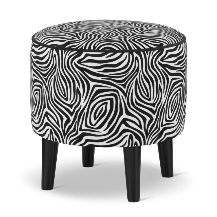 pouf zebrato rotondo