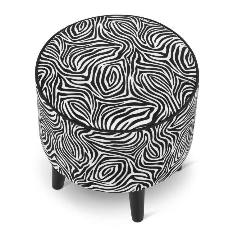 pouf zebrato rotondo