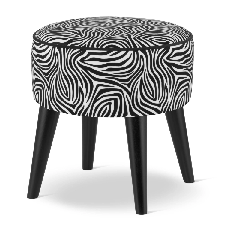 pouf zebrato rotondo