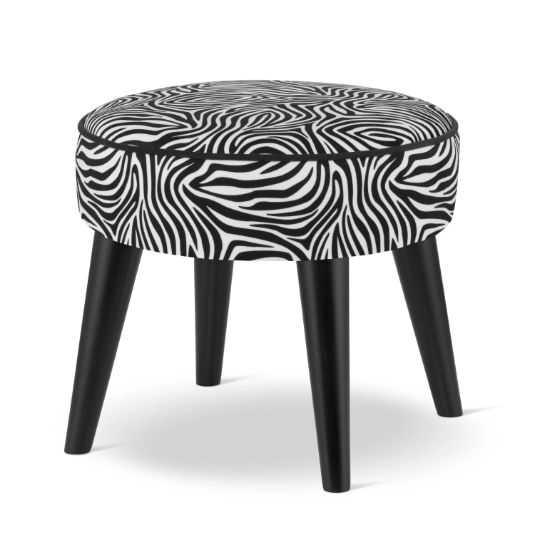 pouf zebrato rotondo