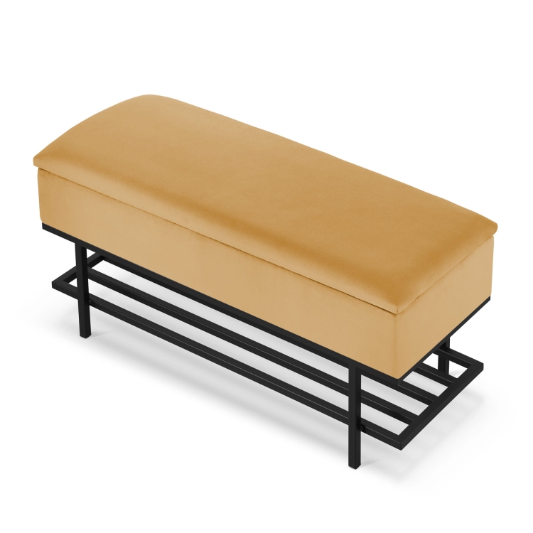 scatola gialla con scarpiera