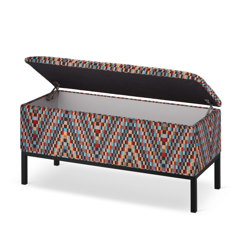 panchina a fantasia con contenitore per corridoio