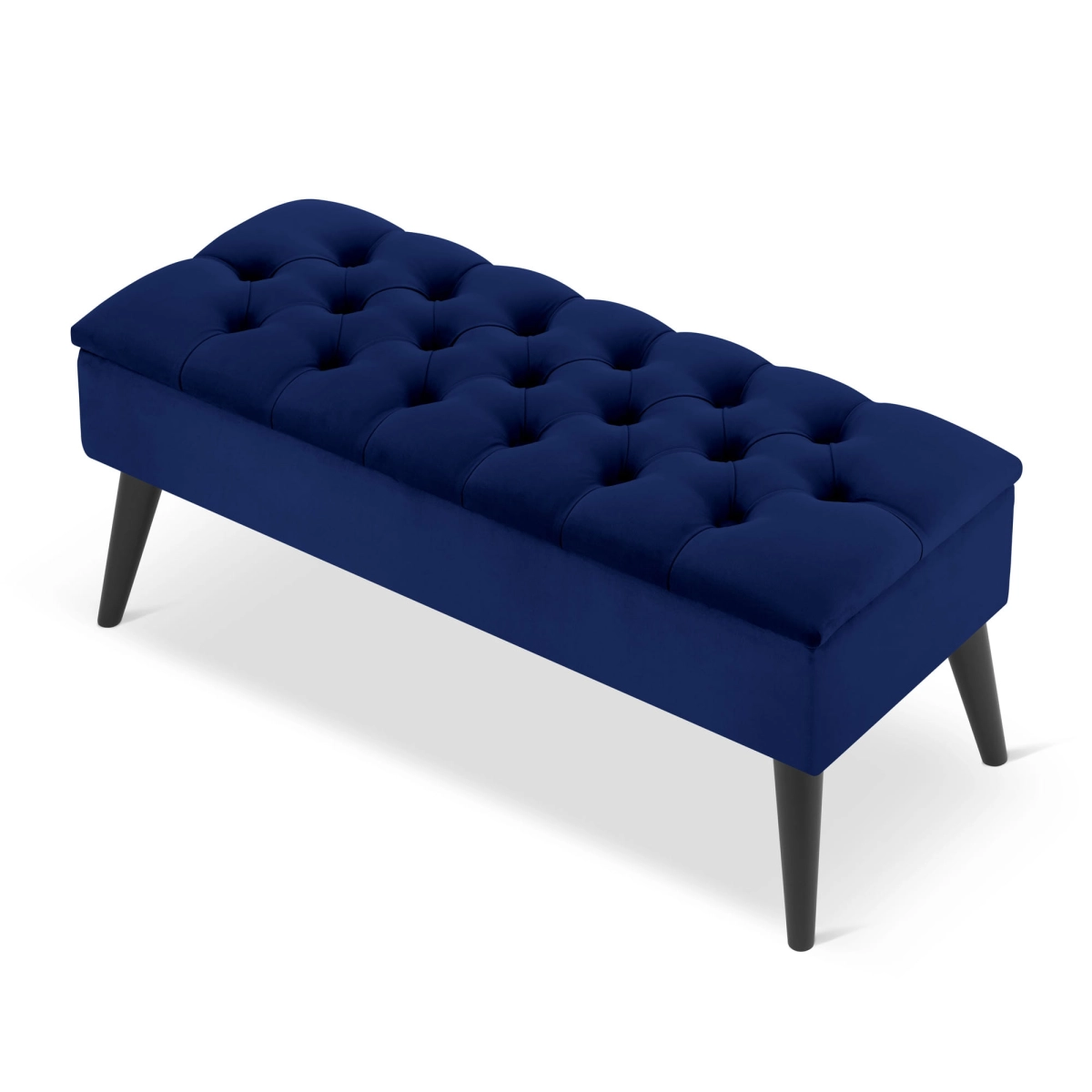 Elegante baule trapuntato in blu navy