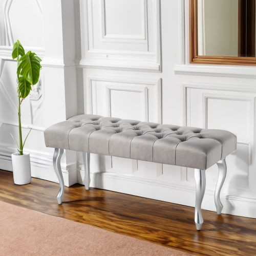 panca da ingresso imbottita grigia flurbank bettbank