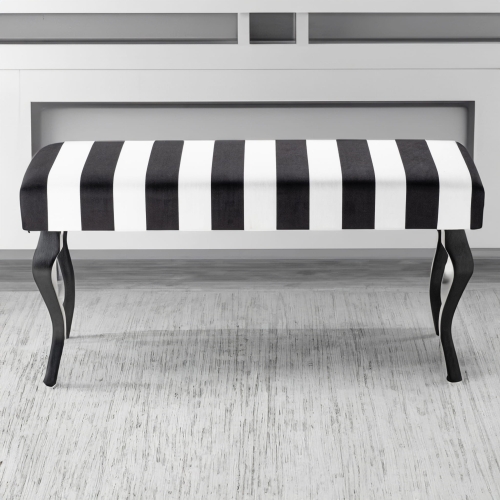 Panca imbottita con motivo a righe