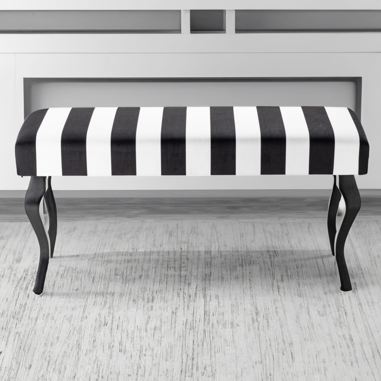 Panca imbottita con motivo a righe