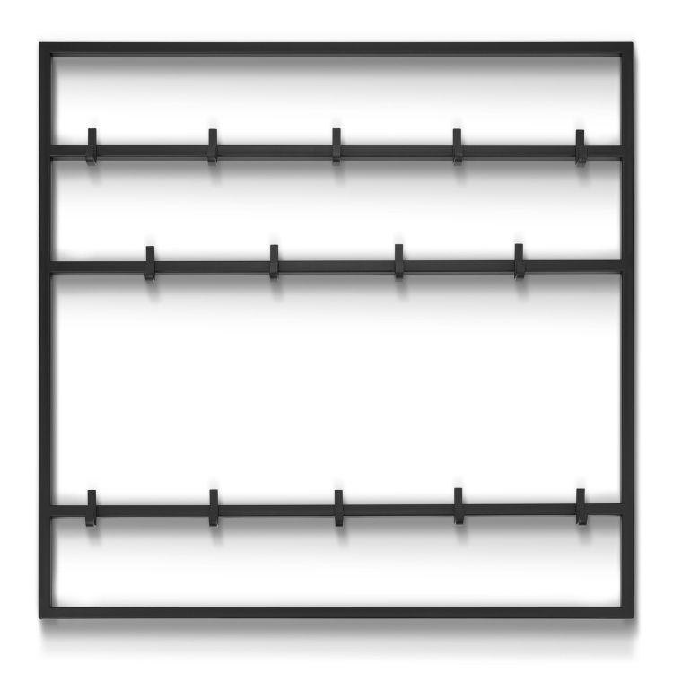 Appendiabiti da parete in metallo nero per il corridoio, pratico ed elegante