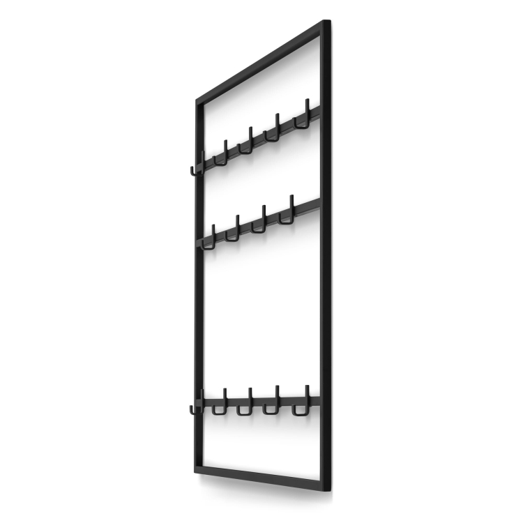 Appendino in metallo nero per il corridoio, moderno e robusto