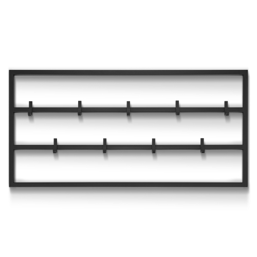 Solido supporto a parete in acciaio nero per il corridoio, pratico ed esteticamente gradevole