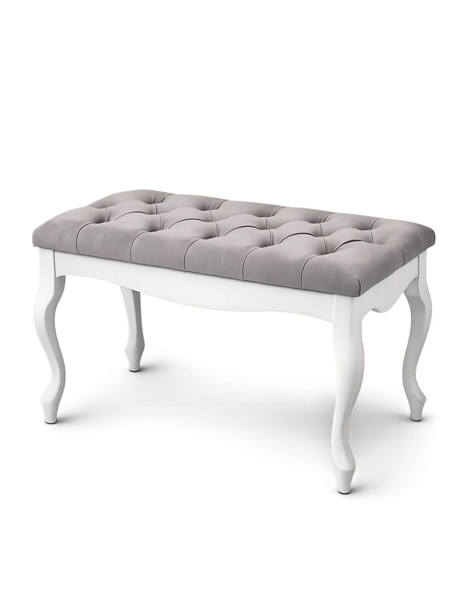 Panca trapuntata Blanca - Chesterefield bianco