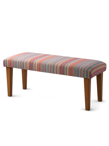 Panca a righe su gambe in legno