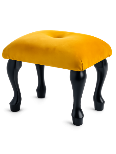 Sgabello papaya trapuntato per toletta, un mobile comodo e decorativo