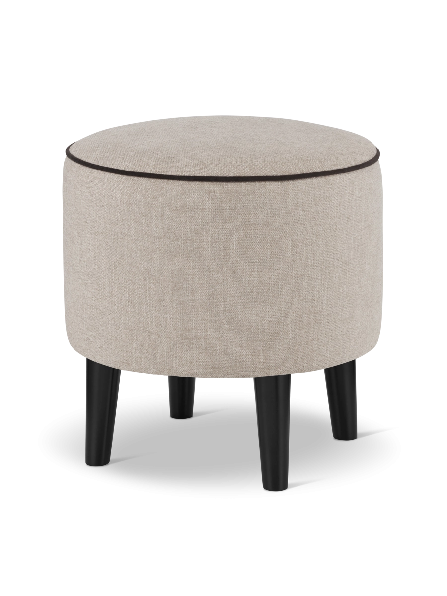 pouf rotondo beige