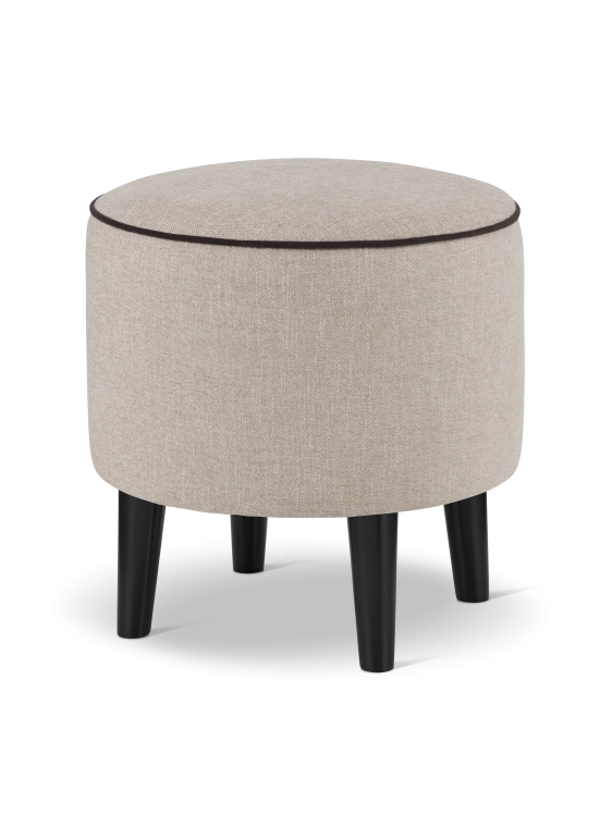 pouf rotondo beige