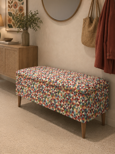 pouf contenitore geometrico