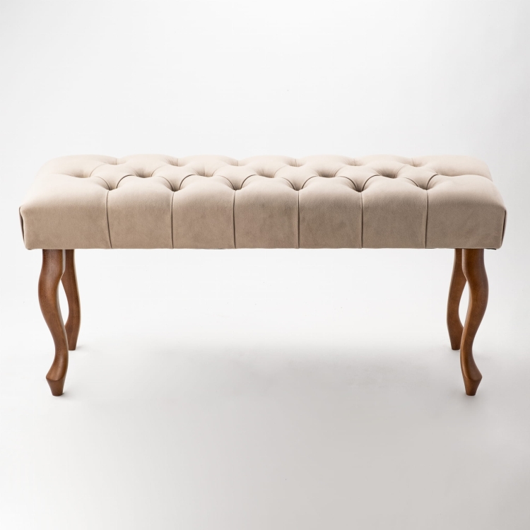 Panca trapuntata color latte chiaro