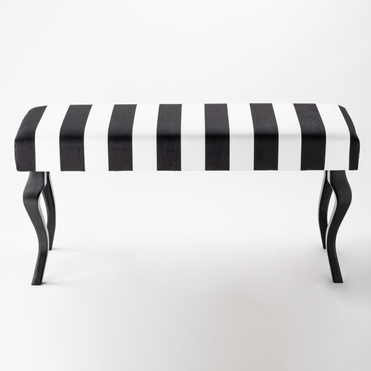 Panca imbottita con motivo a righe