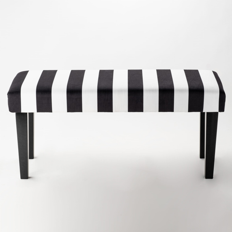Panca imbottita con motivo a righe