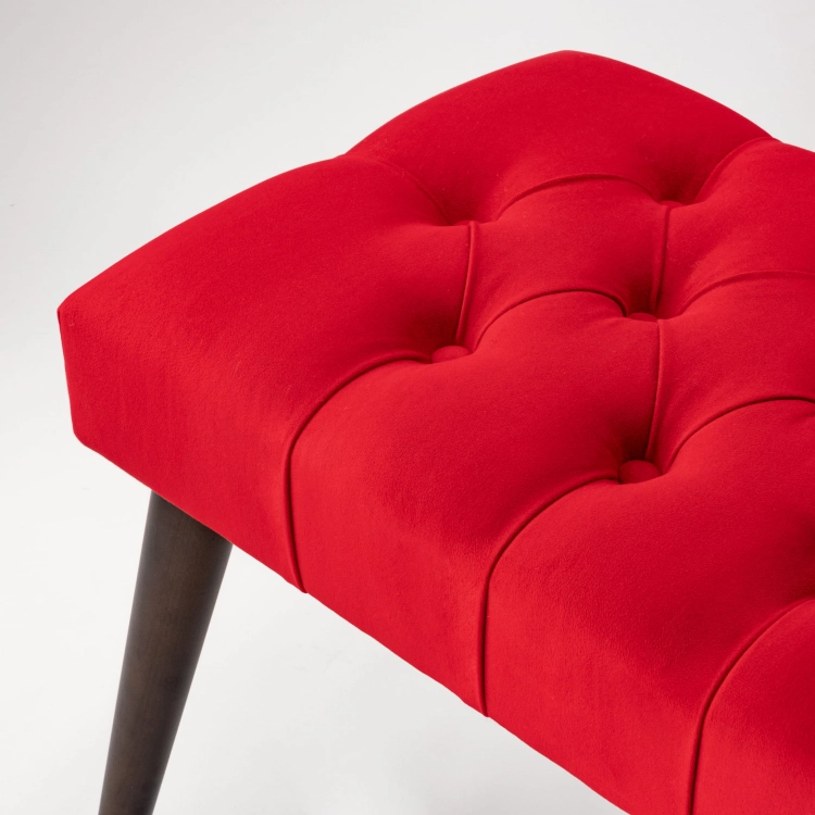 Elegante panca trapuntata rossa