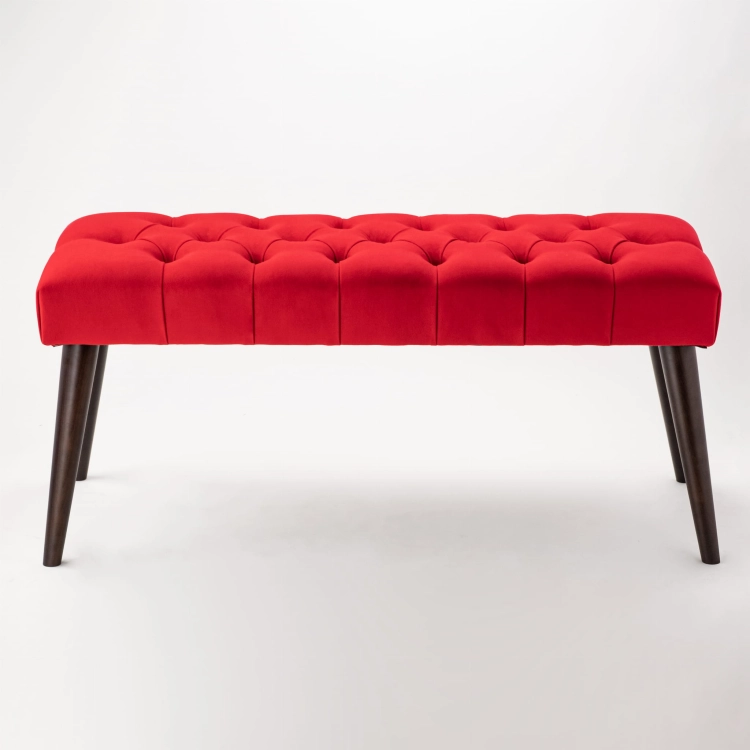 Panca trapuntata in rosso