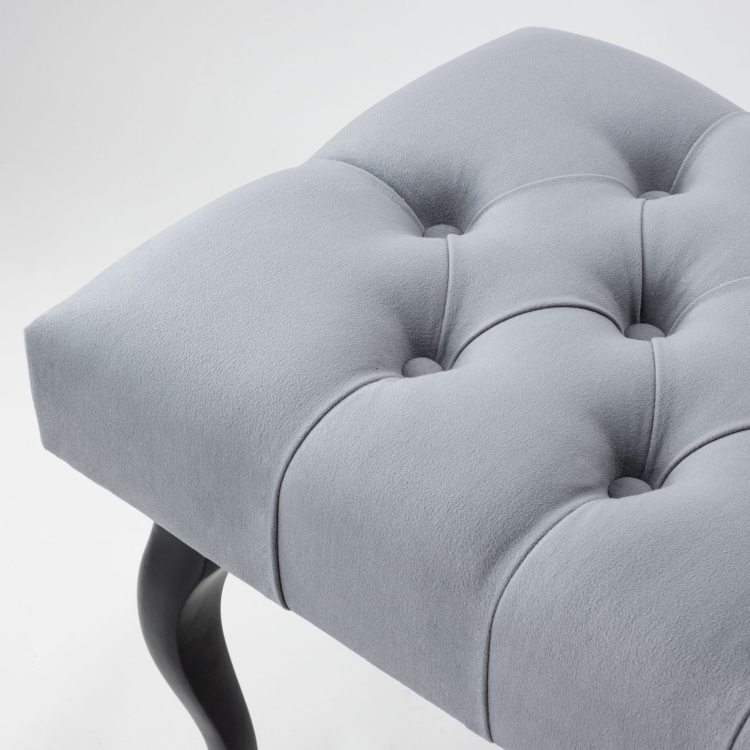 Panca trapuntata in grigio