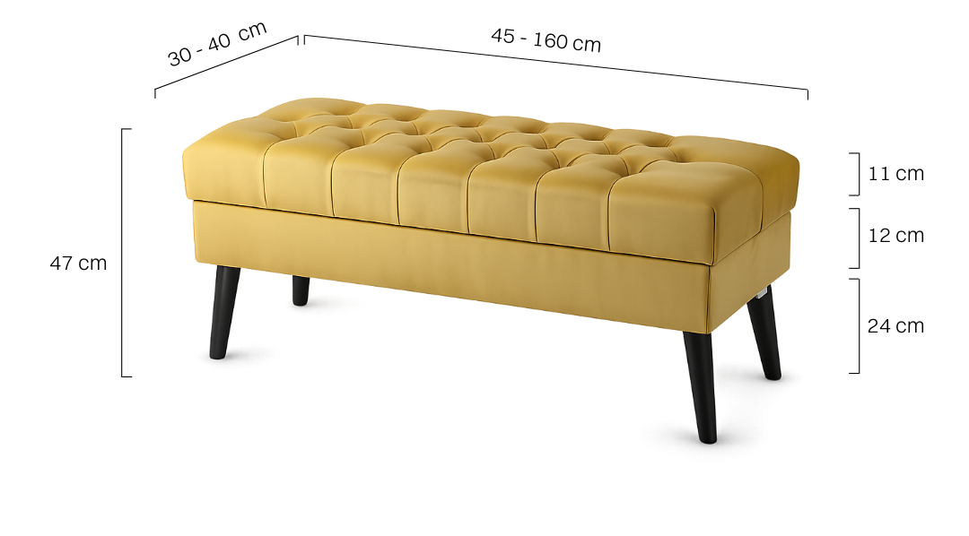 Miodowa otwierana ławka ze schowkiem, komfortowy i estetyczny element wyposażenia