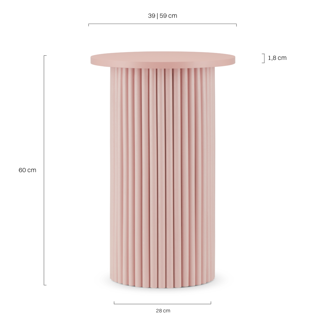 stolik pomocniczy różowy