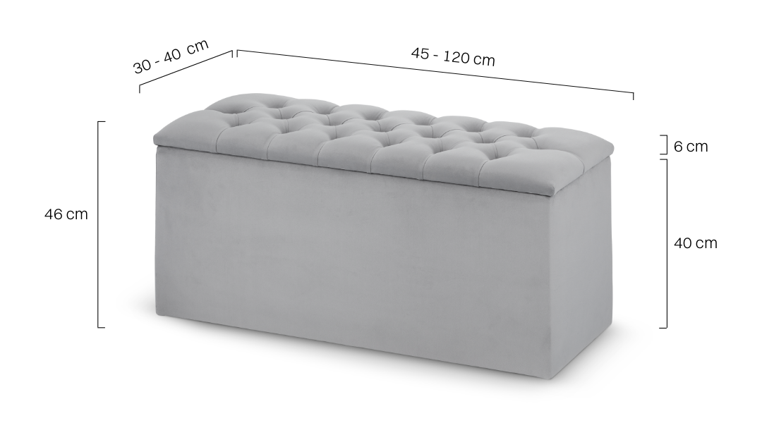 grauer Sitzsack mit Staufach