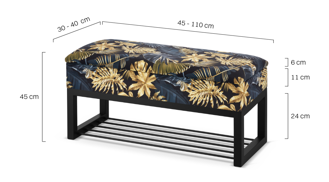 Gemusterter Sitzsack mit Schuhhalter im Loft-Stil