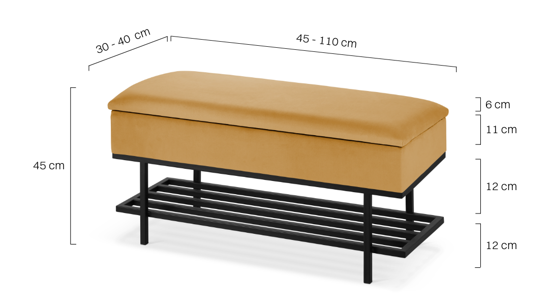 gelber Karton mit Schuhregal