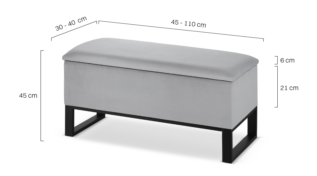 grauer Sitzsack mit Staufach