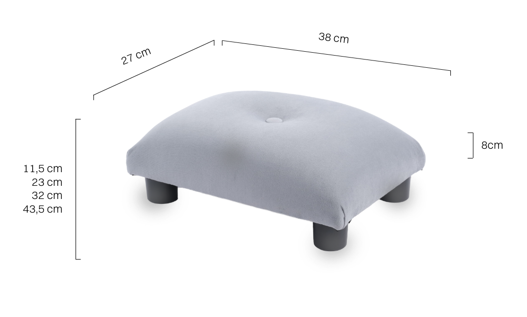 Morbido pouf trapuntato grigio, un elemento d'arredo pratico ed esteticamente gradevole