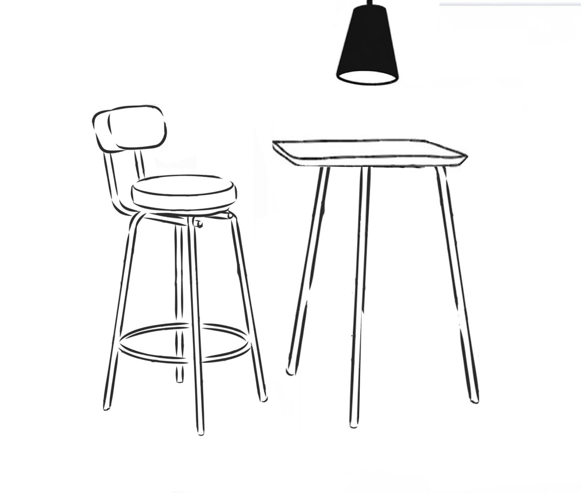 Come si abbina l'altezza di un hocker al piano di lavoro o al bancone della cucina?